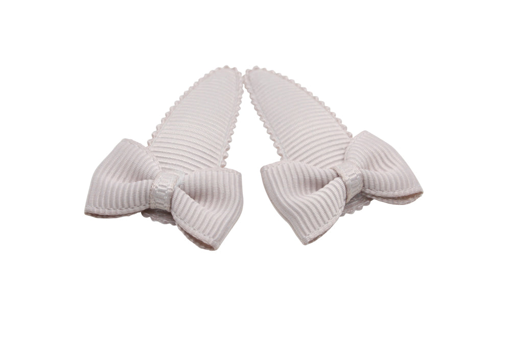 Baby haarspeldjes met strikjes - carmandy beige