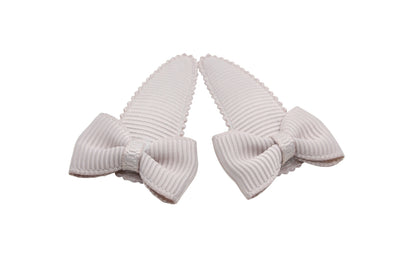 Baby haarspeldjes met strikjes - carmandy beige
