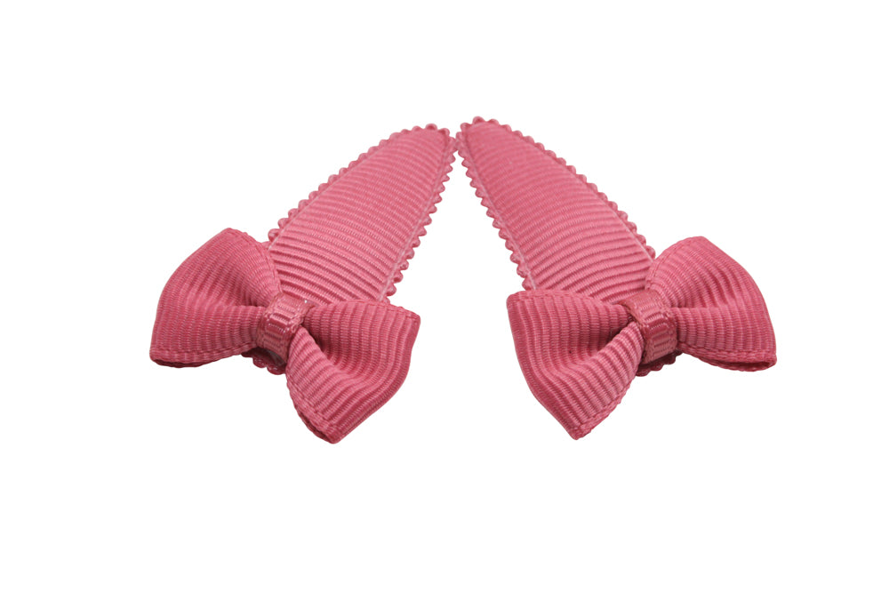 Baby haarspeldjes met strikjes - colonial rose