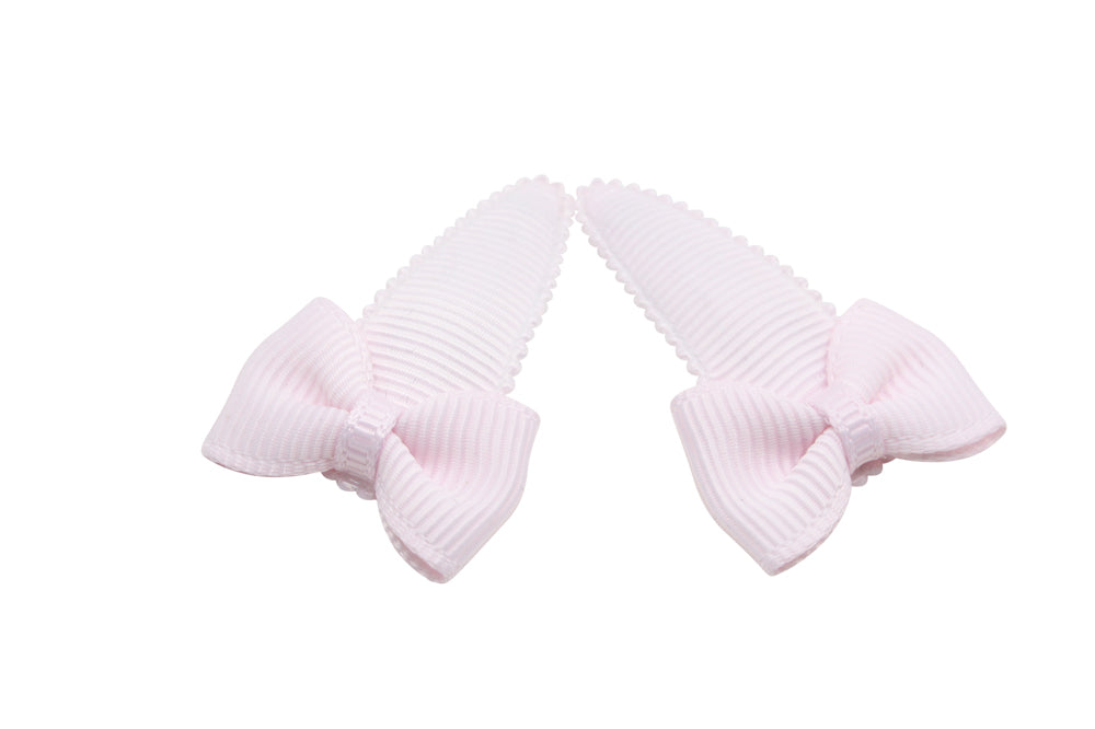 Baby haarspeldjes met strikjes - icy pink