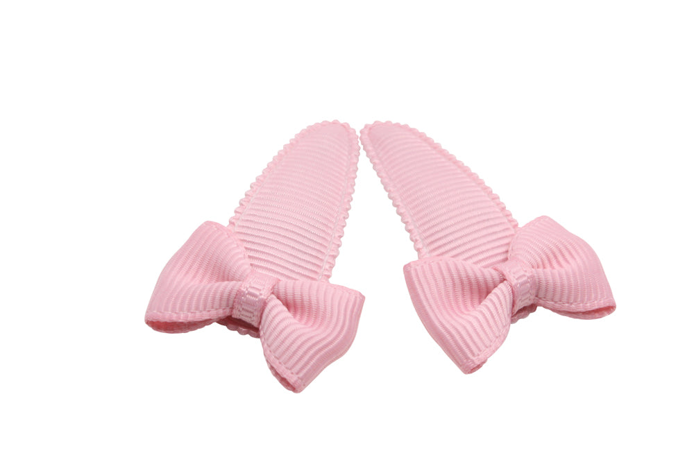 Baby haarspeldjes met strikjes - peony roze