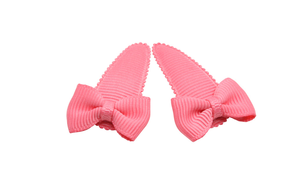 Baby-Haarspangen mit Schleifen - korallenrosa
