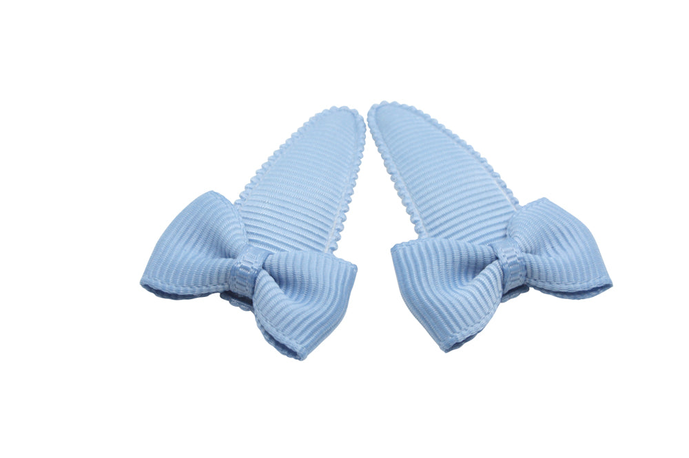 Baby haarspeldjes met strikjes - zacht blauw