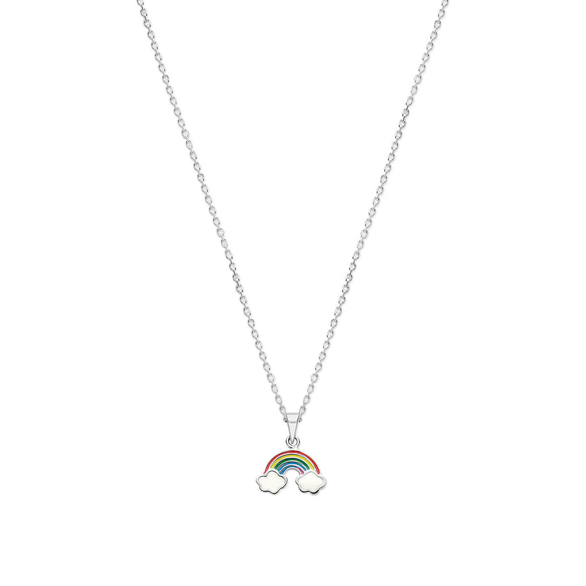 Zilveren ketting regenboog
