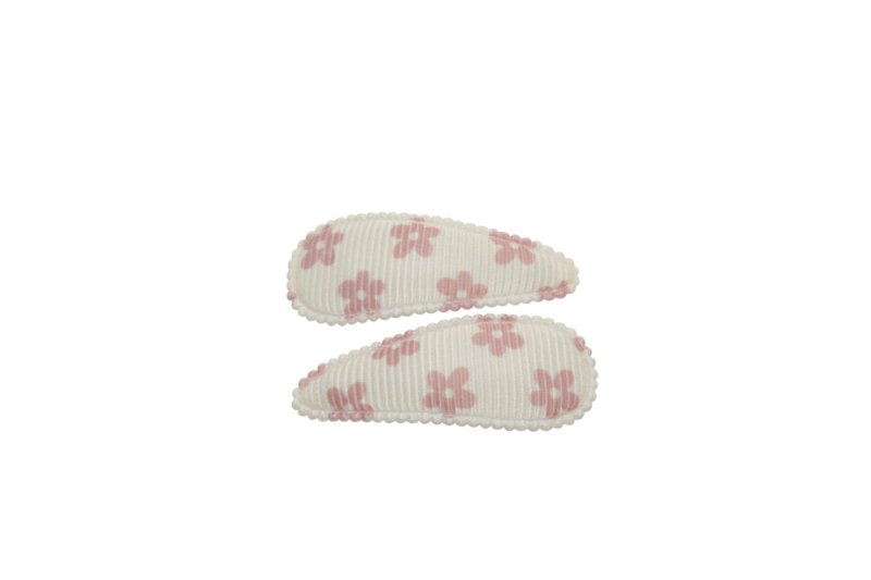 Baby haarspeldjes - Creme met sweet nectar bloemetjes - Staartjes en Strikjes