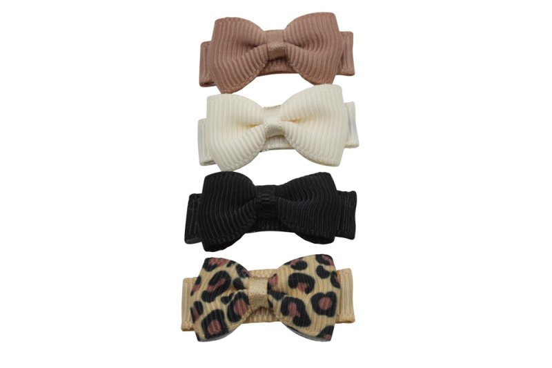 Baby haarspeldjes lint strikjes setje Mae - Staartjes en Strikjes