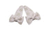 Baby haarspeldjes met strikjes - Carmandy beige met blaadjes - Staartjes en Strikjes
