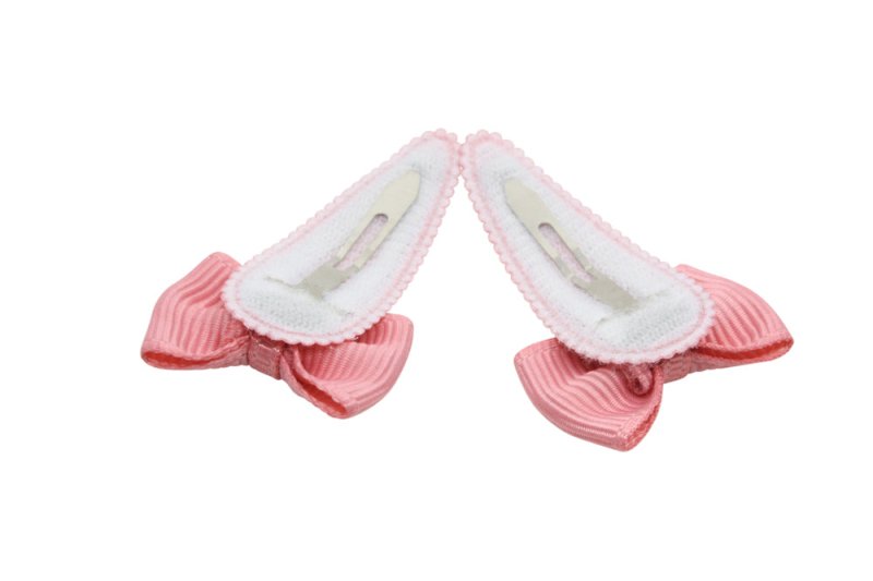 Baby haarspeldjes met strikjes - dusty rose - Staartjes en Strikjes