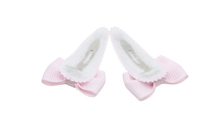 Baby haarspeldjes met strikjes - icy pink - Staartjes en Strikjes