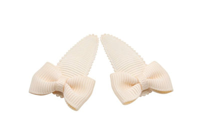 Baby haarspeldjes met strikjes - nude - Staartjes en Strikjes