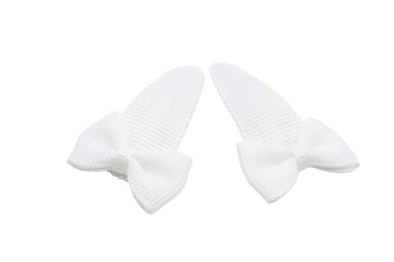 Baby haarspeldjes met strikjes - wit - Staartjes en Strikjes
