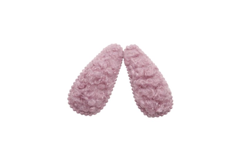 Baby haarspeldjes teddy - paars - Staartjes en Strikjes