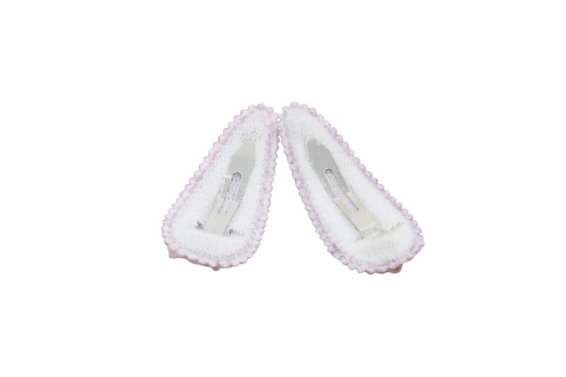 Baby haarspeldjes teddy - paars - Staartjes en Strikjes