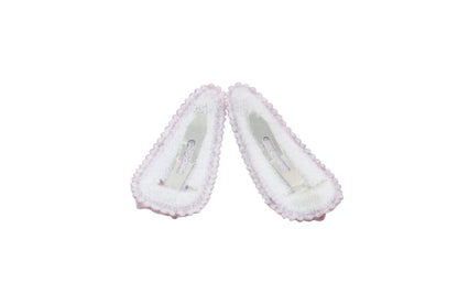 Baby haarspeldjes teddy - paars - Staartjes en Strikjes