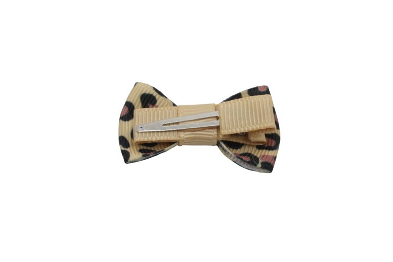 Baby/peuter haarstrikje klein panter print - Staartjes en Strikjes