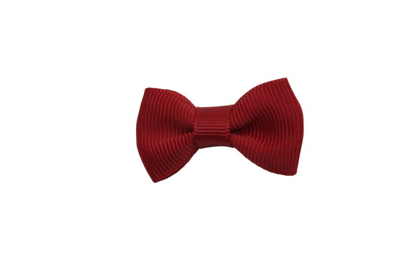Baby/peuter haarstrikje klein warm rood - Staartjes en Strikjes