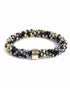 Banditz Beadz armband/haarelastiek - Black Grey Gold - Staartjes en Strikjes