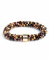 Banditz Beadz armband/haarelastiek - Bronze Brown Gold mix - Staartjes en Strikjes