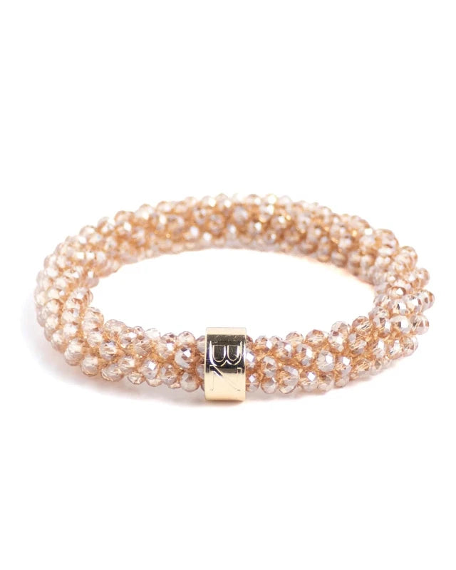 Banditz Beadz armband/haarelastiek - Champagne Gold - Staartjes en Strikjes