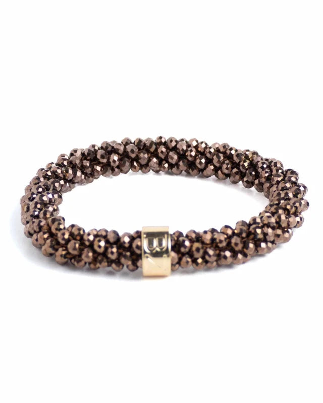 Banditz Beadz armband/haarelastiek - Extreem Brown Dark - Staartjes en Strikjes