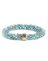 Banditz Beadz armband/haarelastiek - Ice Blue Turqouise Mix - Staartjes en Strikjes