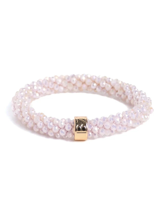 Banditz Beadz armband/haarelastiek - Light Angel Pink - Staartjes en Strikjes