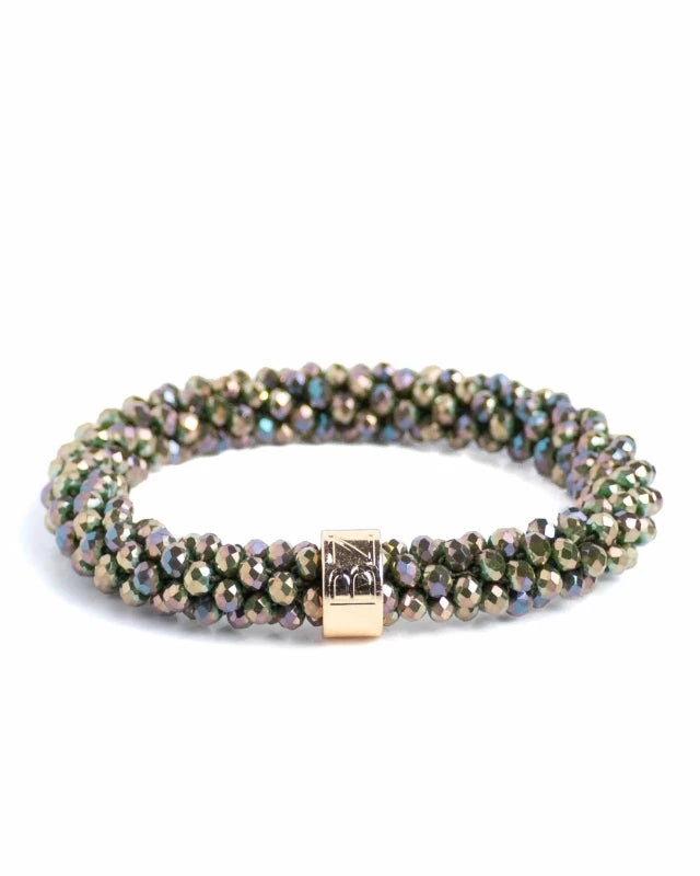 Banditz Beadz armband/haarelastiek - Pearly Green - Staartjes en Strikjes