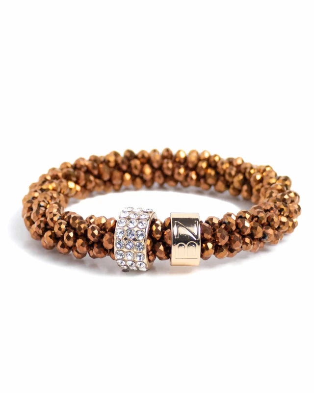 Banditz Beadz Lux armband/haarelastiek - Bronze - Staartjes en Strikjes