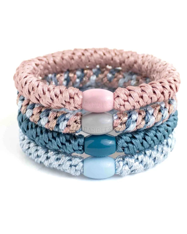 Banditz haarelastieken Combo - Denim Vintage - Staartjes en Strikjes