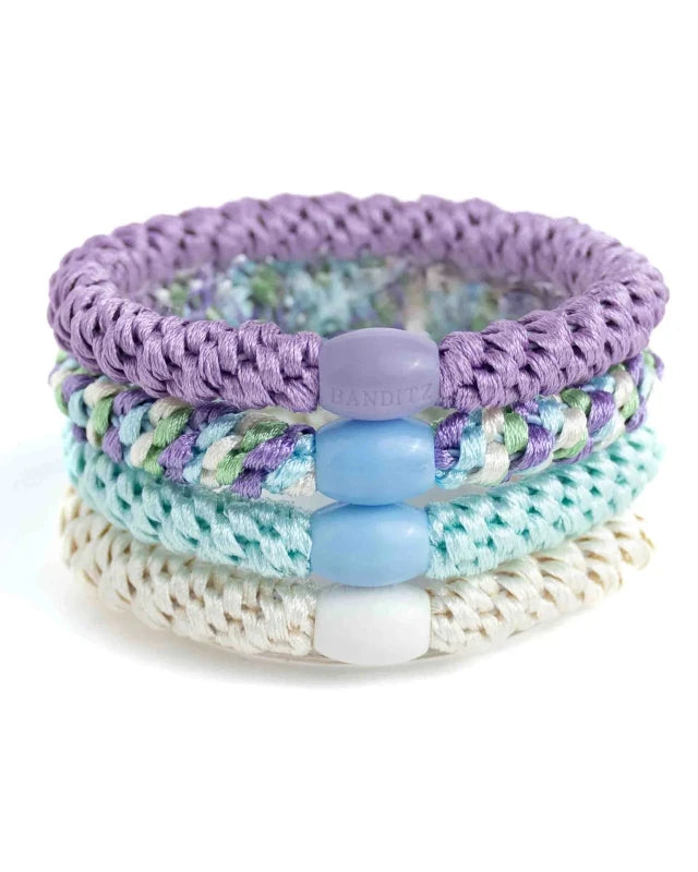 Banditz haarelastieken Combo - Lavender Rainbow - Staartjes en Strikjes