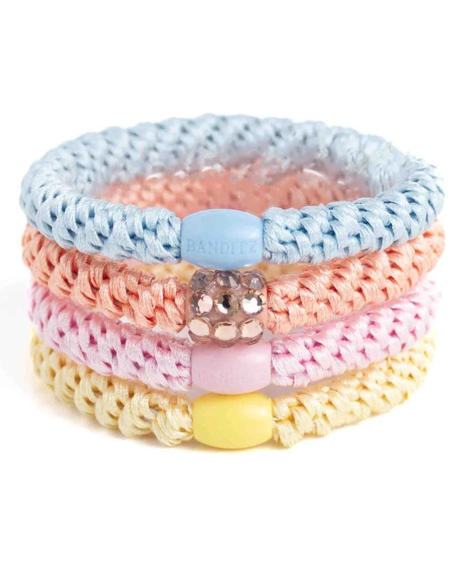 Banditz haarelastieken Combo - Pastel Stras - Staartjes en Strikjes