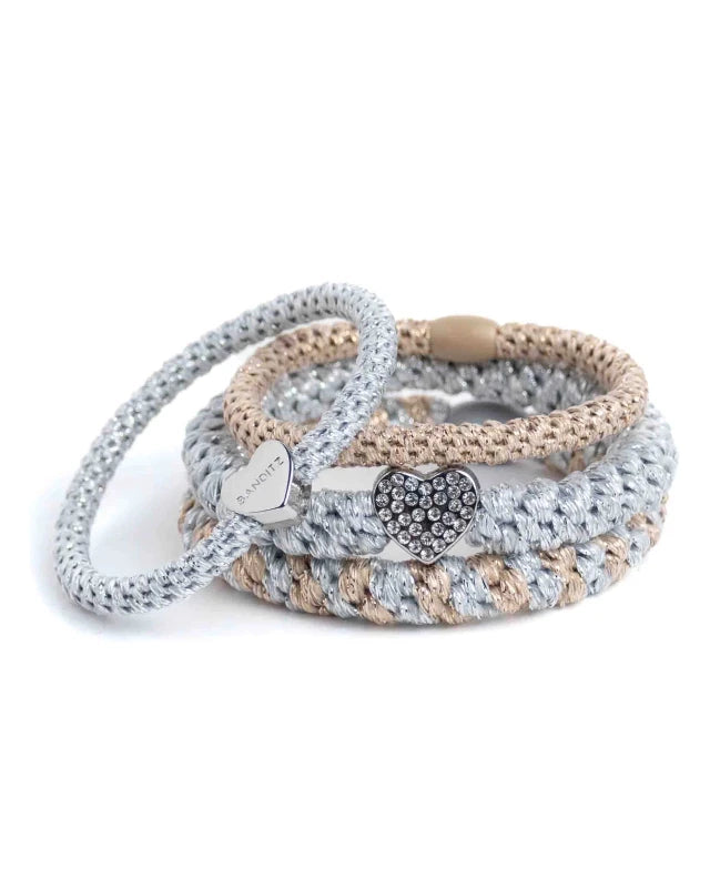 Banditz haarelastieken Setz - Golden Silver - Staartjes en Strikjes