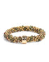 Banditz Natural Stone Beadz armband/haarelastiek - Unakite Gold mix - Staartjes en Strikjes
