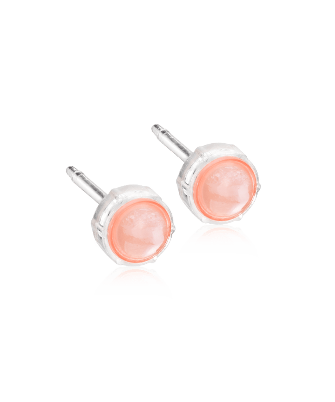 Blomdahl medical plastic knopoorbellen Glossy Coral – 6 mm - Staartjes en Strikjes