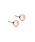 Blomdahl titanium knopjes goudkleurig met roze parel – 5 mm - Staartjes en Strikjes
