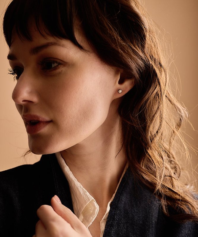 Blomdahl titanium knopjes met parel – 5 mm - Staartjes en Strikjes