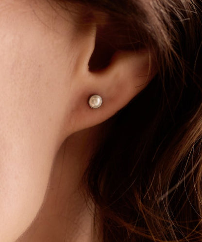 Blomdahl titanium knopjes met parel – 5 mm - Staartjes en Strikjes