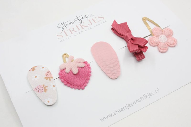 Cadeausetje babyhaarspeldjes Aimee - Staartjes en Strikjes