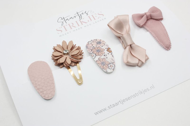 Cadeausetje babyhaarspeldjes Ayla - Staartjes en Strikjes
