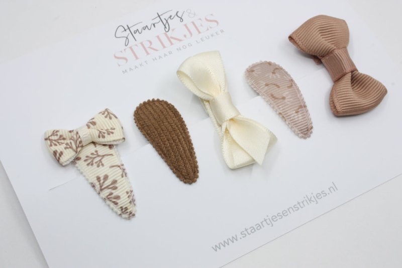 Cadeausetje babyhaarspeldjes Elena - Staartjes en Strikjes