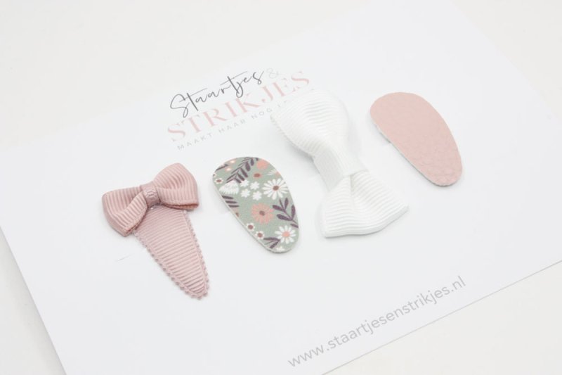 Cadeausetje babyhaarspeldjes Inaya - Staartjes en Strikjes