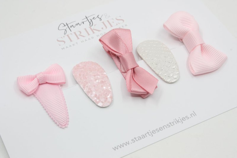 Cadeausetje babyhaarspeldjes Jill - Staartjes en Strikjes