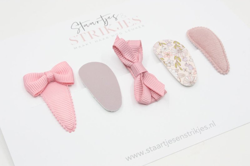 Cadeausetje babyhaarspeldjes Julie - Staartjes en Strikjes