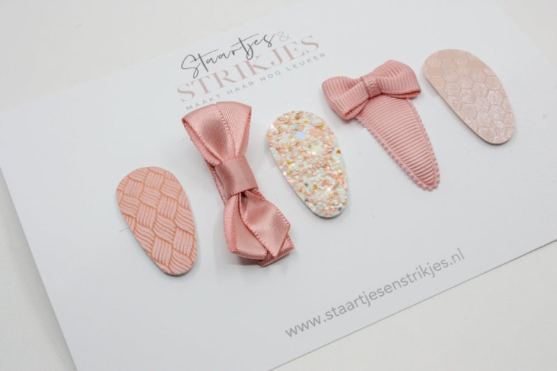 Cadeausetje babyhaarspeldjes Kyra - Staartjes en Strikjes