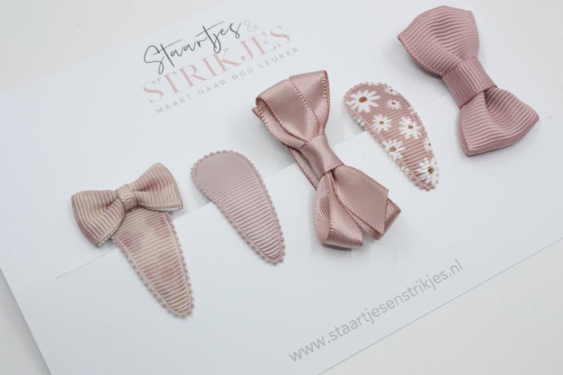 Cadeausetje babyhaarspeldjes Lize - Staartjes en Strikjes