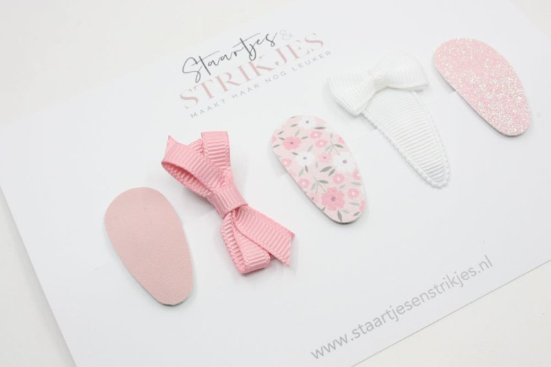 Cadeausetje babyhaarspeldjes Loïs - Staartjes en Strikjes