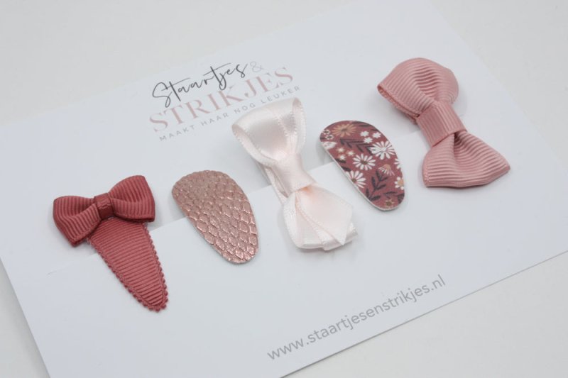 Cadeausetje babyhaarspeldjes Loisa - Staartjes en Strikjes