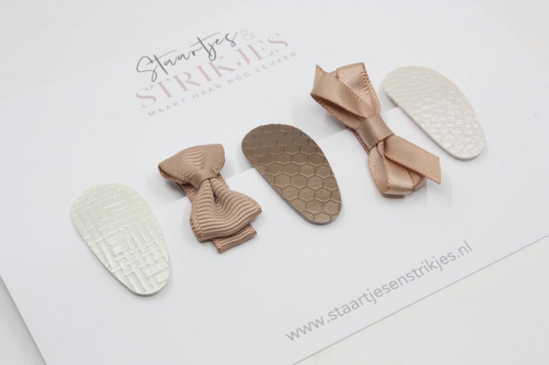 Cadeausetje babyhaarspeldjes Niene - Staartjes en Strikjes