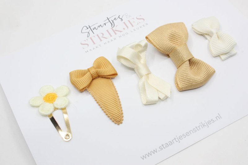 Cadeausetje babyhaarspeldjes Nola - Staartjes en Strikjes