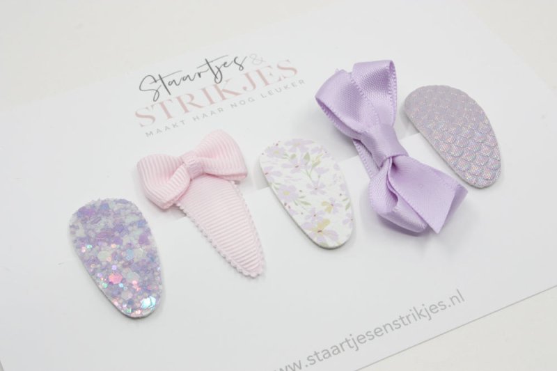 Cadeausetje babyhaarspeldjes Pien - Staartjes en Strikjes
